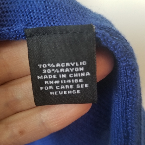 Verve ami women's blue open front fitted cardigan - Picture 5 of 10